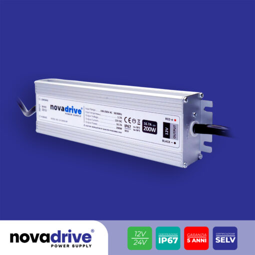 Novadrive LED power supply 200W - 12V