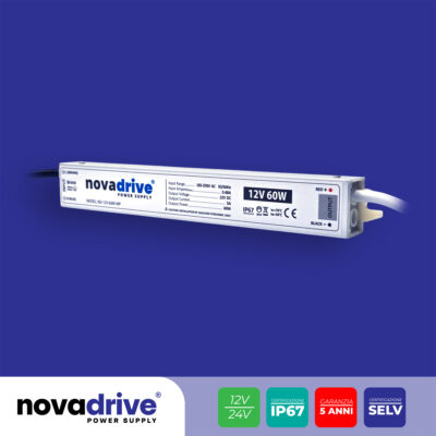 Alimentatore LED novadrive 60W - 12V - 5 Anni di garanzia