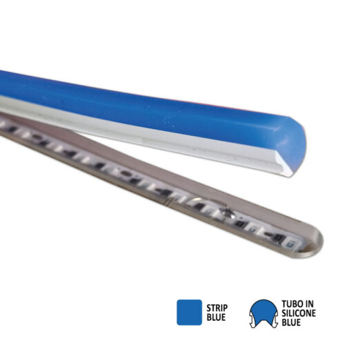 LED split neon con tubo in silicone - Blu - 6mm