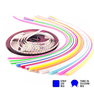 LED SPLIT NEON CON TUBO IN SILICONE - Blu