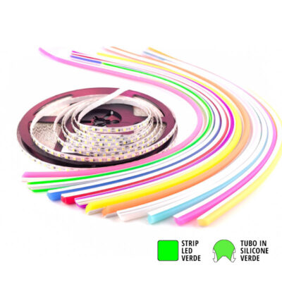 LED SPLIT NEON CON TUBO IN SILICONE - Verde