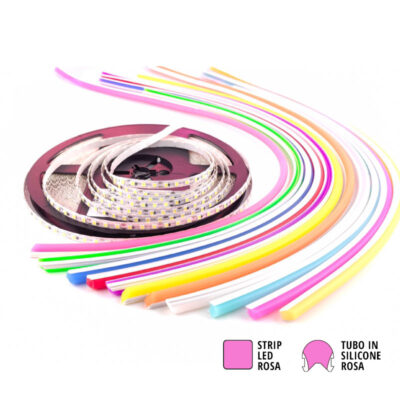 LED SPLIT NEON CON TUBO IN SILICONE - Rosa