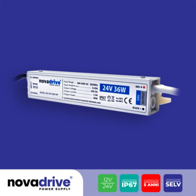 Alimentatore LED novadrive 36W - 24V - 5 Anni di garanzia